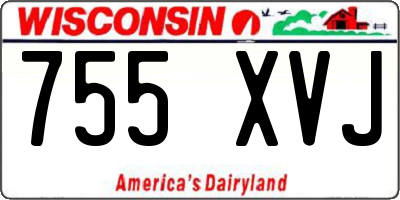 WI license plate 755XVJ