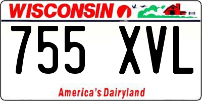 WI license plate 755XVL