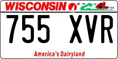 WI license plate 755XVR