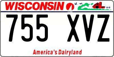 WI license plate 755XVZ