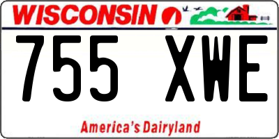 WI license plate 755XWE