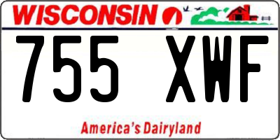 WI license plate 755XWF