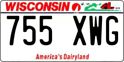 WI license plate 755XWG
