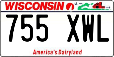 WI license plate 755XWL