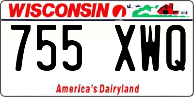 WI license plate 755XWQ
