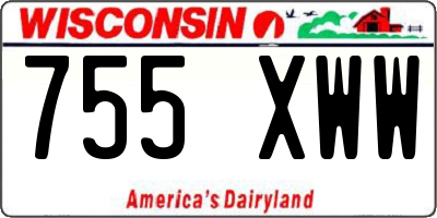 WI license plate 755XWW