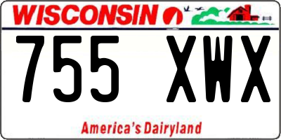 WI license plate 755XWX