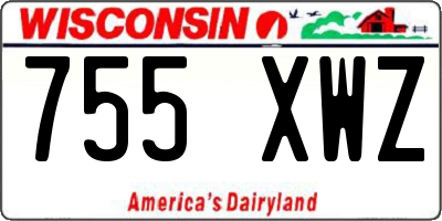 WI license plate 755XWZ