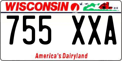 WI license plate 755XXA