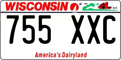 WI license plate 755XXC