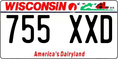 WI license plate 755XXD