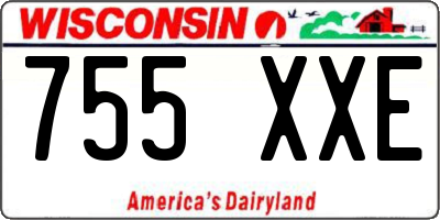 WI license plate 755XXE
