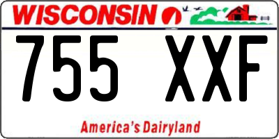 WI license plate 755XXF