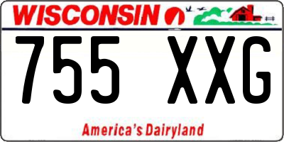 WI license plate 755XXG