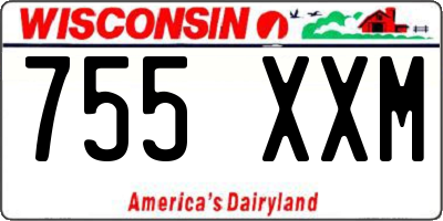 WI license plate 755XXM