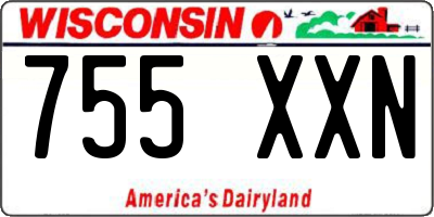 WI license plate 755XXN