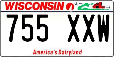 WI license plate 755XXW