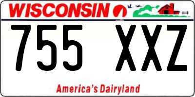 WI license plate 755XXZ