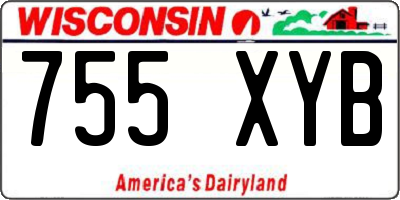 WI license plate 755XYB