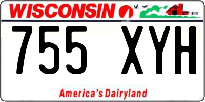 WI license plate 755XYH