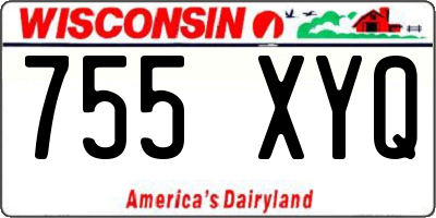 WI license plate 755XYQ