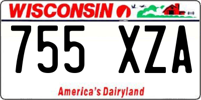WI license plate 755XZA