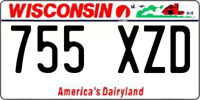 WI license plate 755XZD
