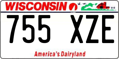 WI license plate 755XZE