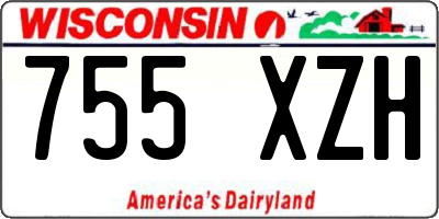 WI license plate 755XZH