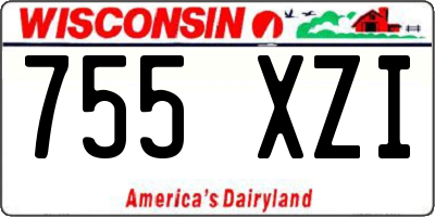 WI license plate 755XZI