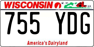 WI license plate 755YDG