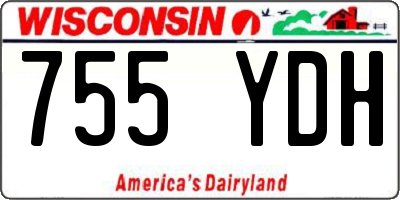 WI license plate 755YDH