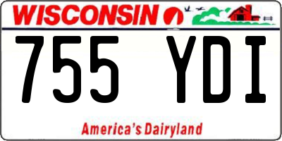 WI license plate 755YDI