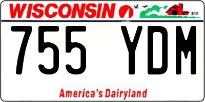 WI license plate 755YDM
