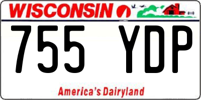 WI license plate 755YDP