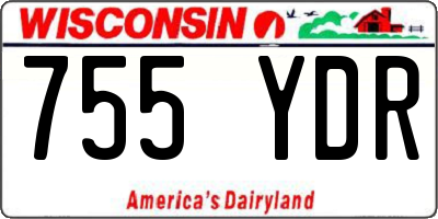 WI license plate 755YDR