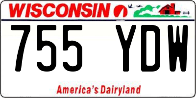 WI license plate 755YDW