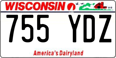 WI license plate 755YDZ