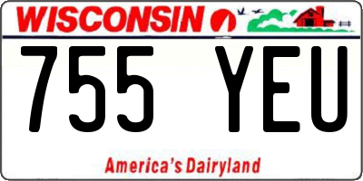 WI license plate 755YEU