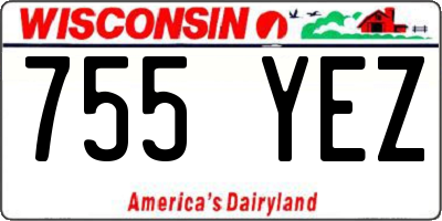 WI license plate 755YEZ