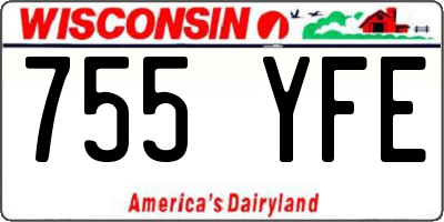 WI license plate 755YFE