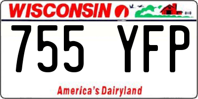WI license plate 755YFP