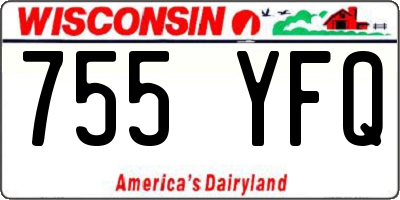 WI license plate 755YFQ