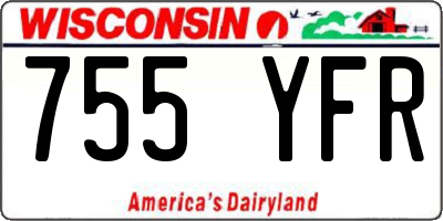 WI license plate 755YFR