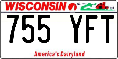 WI license plate 755YFT