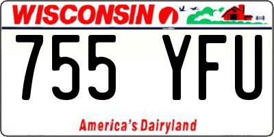 WI license plate 755YFU