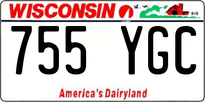 WI license plate 755YGC