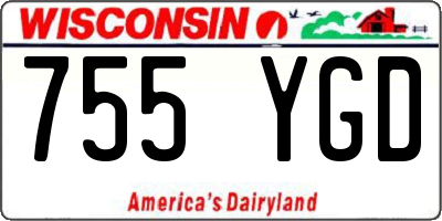 WI license plate 755YGD