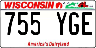 WI license plate 755YGE
