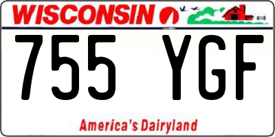 WI license plate 755YGF